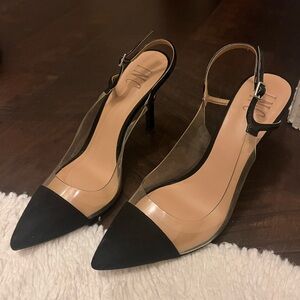 INC international concepts black/clear heels